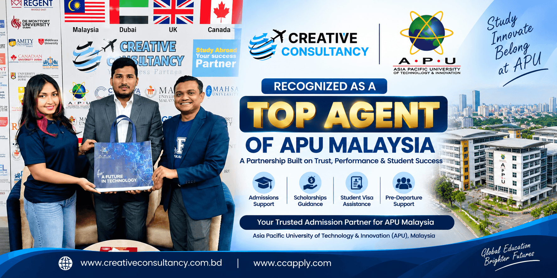 Creative Consultancy Recognized as a Top Agent of APU Malaysia