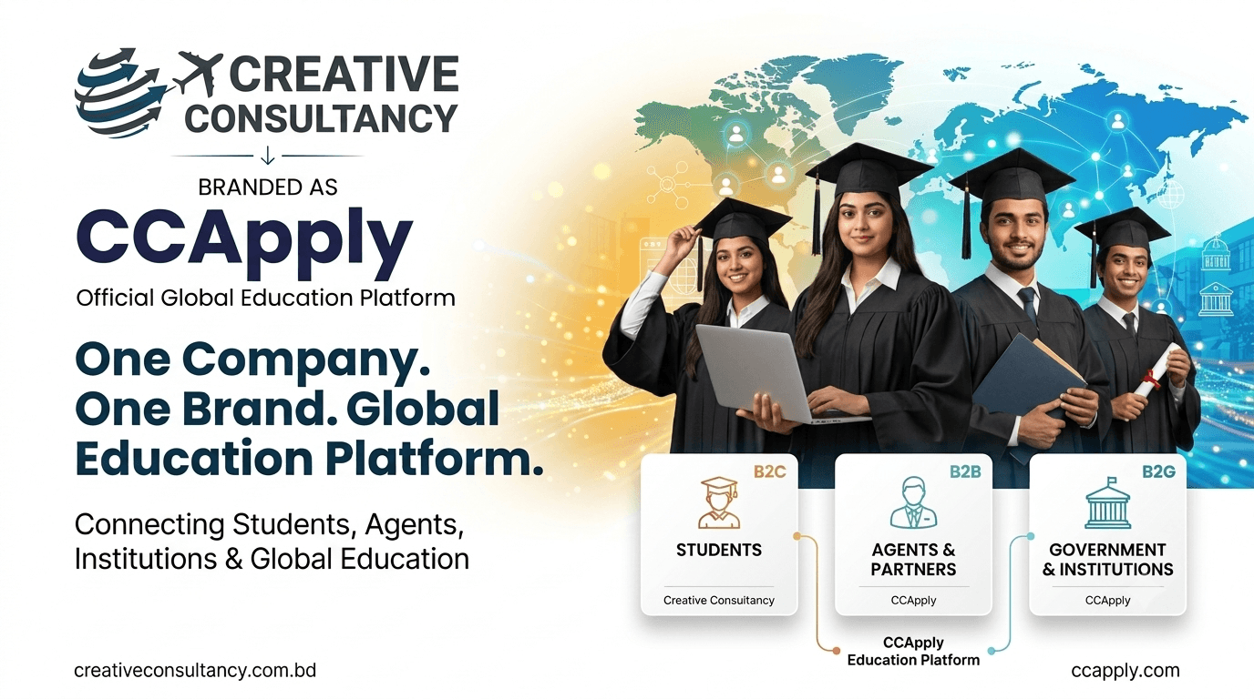 Creative Consultancy Is CCApply: One Company, One Brand, One Global Education Platform