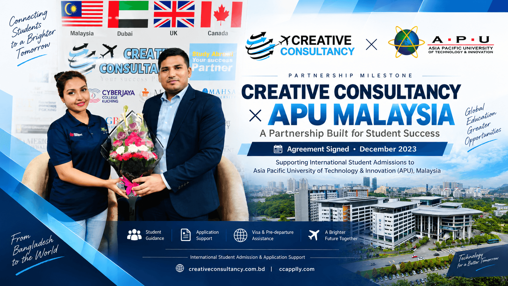 Creative Consultancy Strengthens Partnership with Asia Pacific University (APU) Malaysia as a Leading Student Recruitment Partner