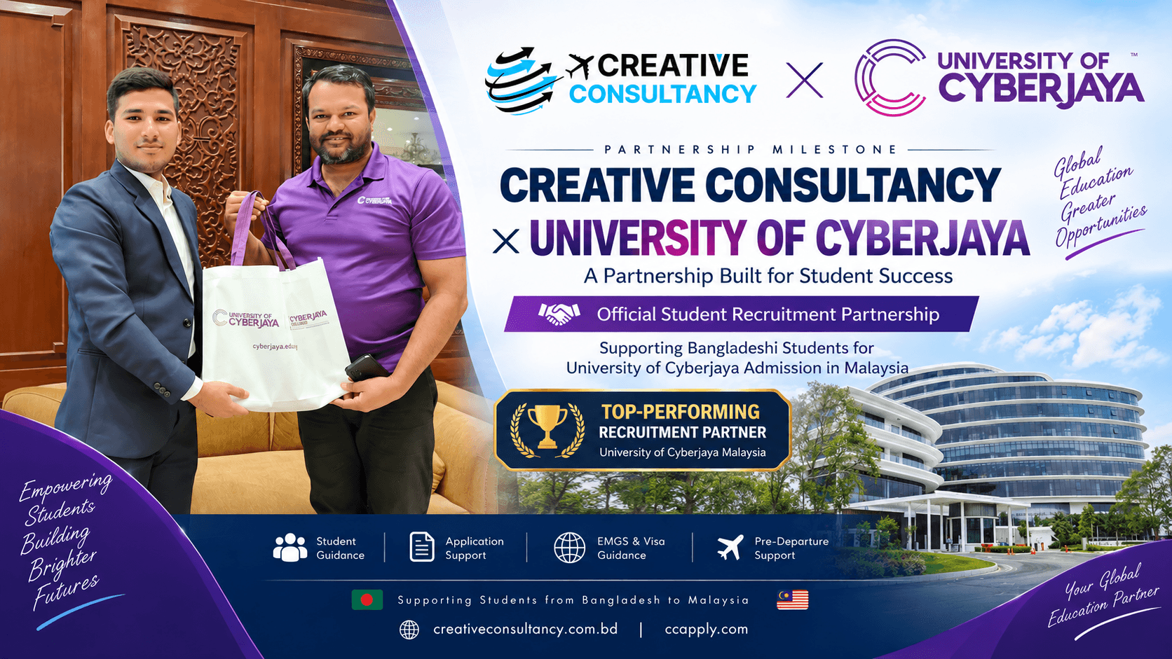 Creative Consultancy Strengthens Partnership with University of Cyberjaya Malaysia as a Top-Performing Recruitment Partner
