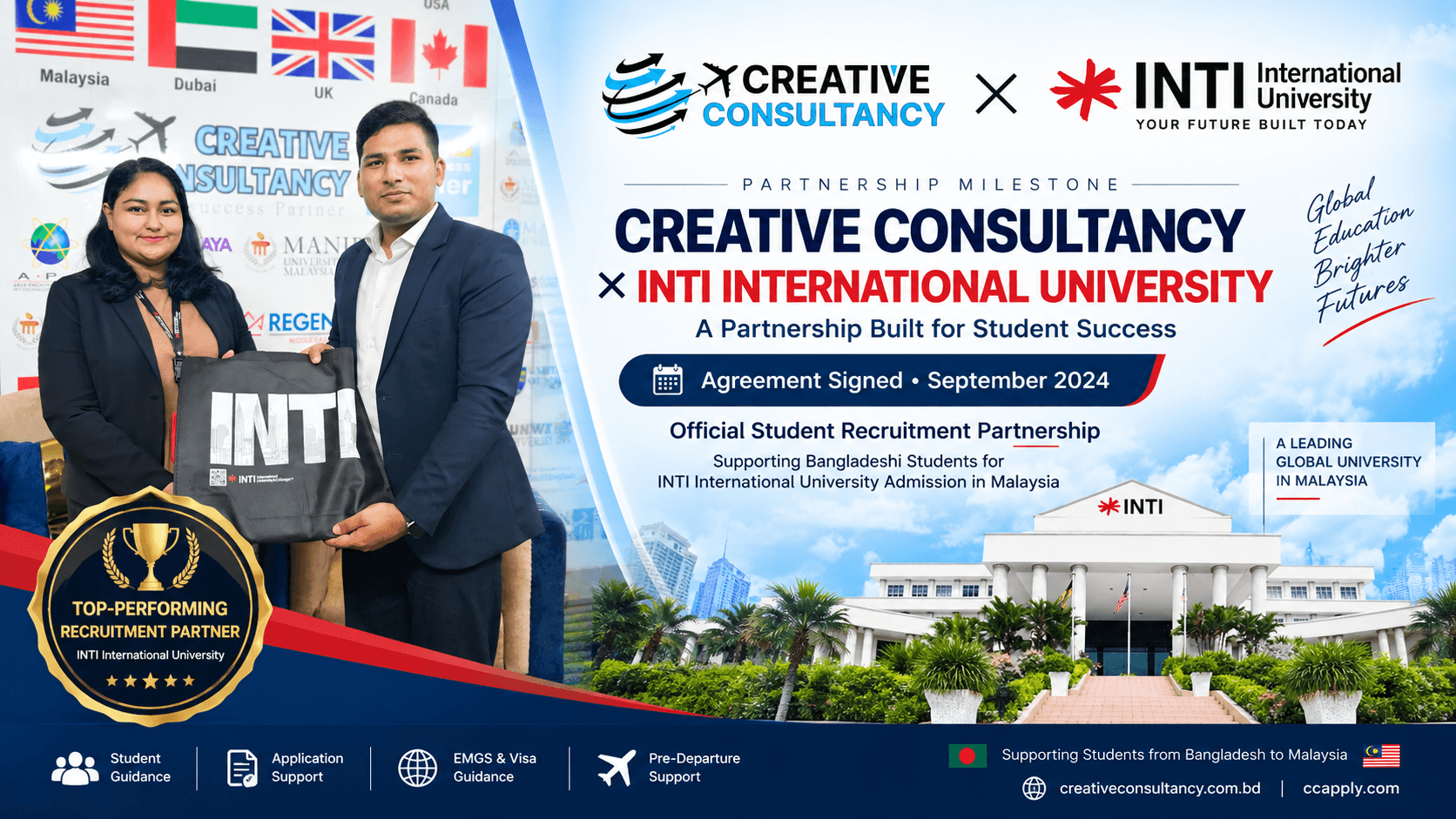 Creative Consultancy Becomes an Official Recruitment Partner of INTI International University Malaysia